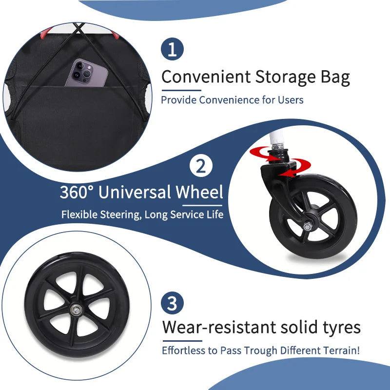 CvitalelPersd Lightweight Folding Wheelchair Travel Elderly