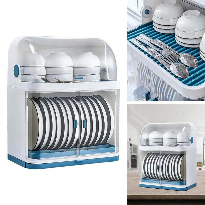 Hign-Concerned Dish Rack Drain Board With Lid Cover