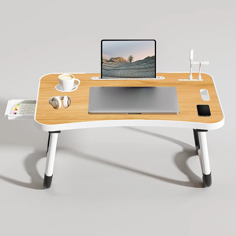 DYJ DAYIKA-S Foldable Laptop Desk With USB Light Cup Holder