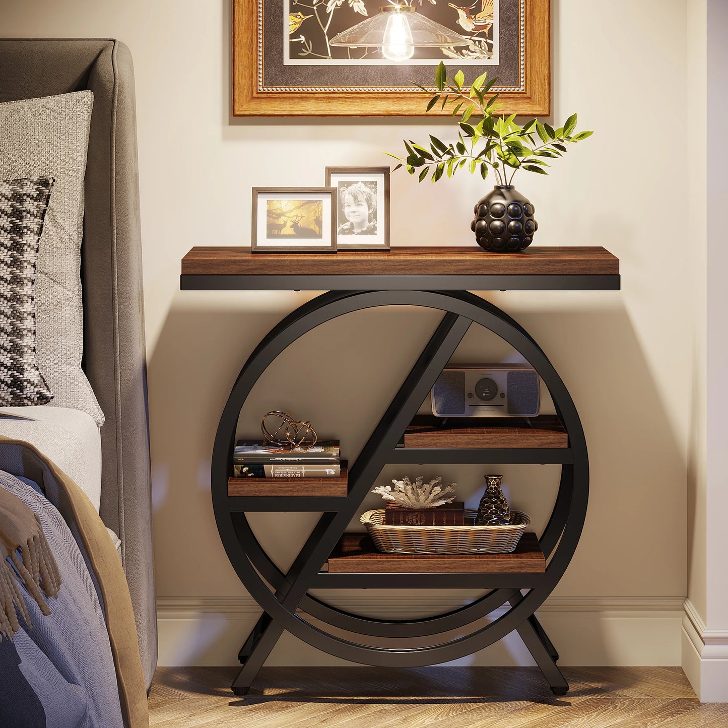 Tribesigns End Table 3 Tier Side Table With Storage