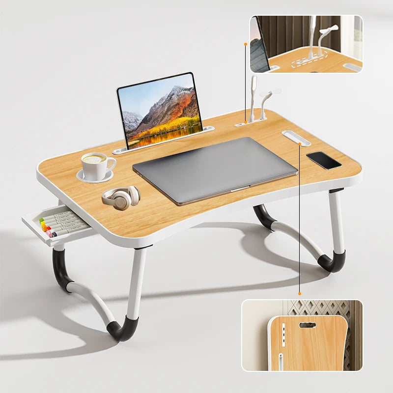 DYJ DAYIKA-S Foldable Laptop Desk With USB Light Cup Holder