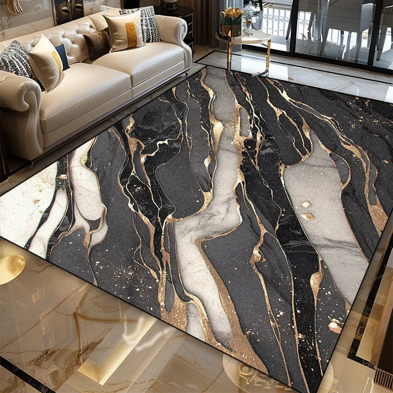 Hign-concerned Nordic Marble Area Rug For Living Room