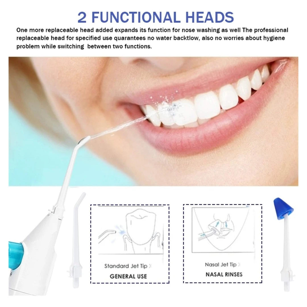 NEWLLEXX Water Flosser Hand Powered Oral Irrigator Nozzles