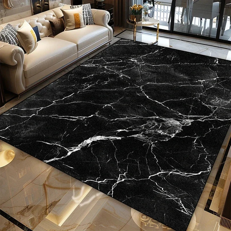 Hign-concerned Nordic Marble Area Rug For Living Room