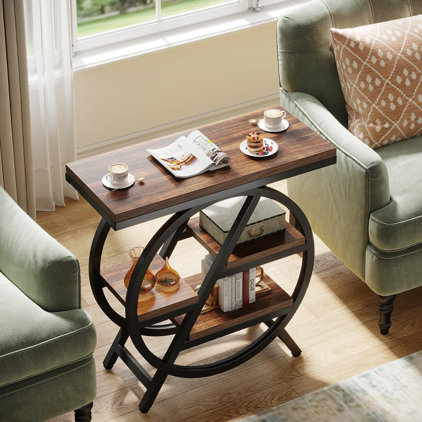 Tribesigns End Table 3 Tier Side Table With Storage