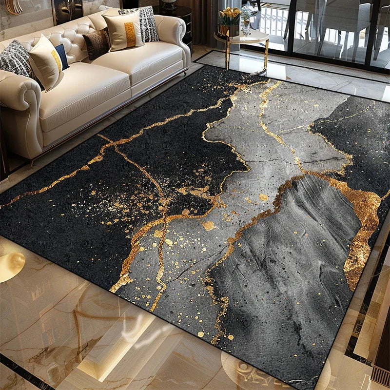 Hign-concerned Nordic Marble Area Rug For Living Room