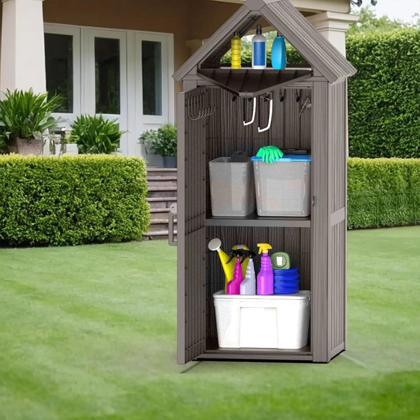 Hign-concerned Resin Outdoor Storage Shed Weatherproof Lock