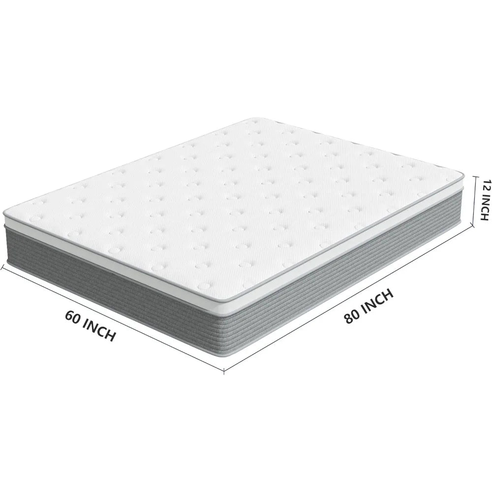 TIFICY Memory Foam Pocket Spring Mattress Medium Firm