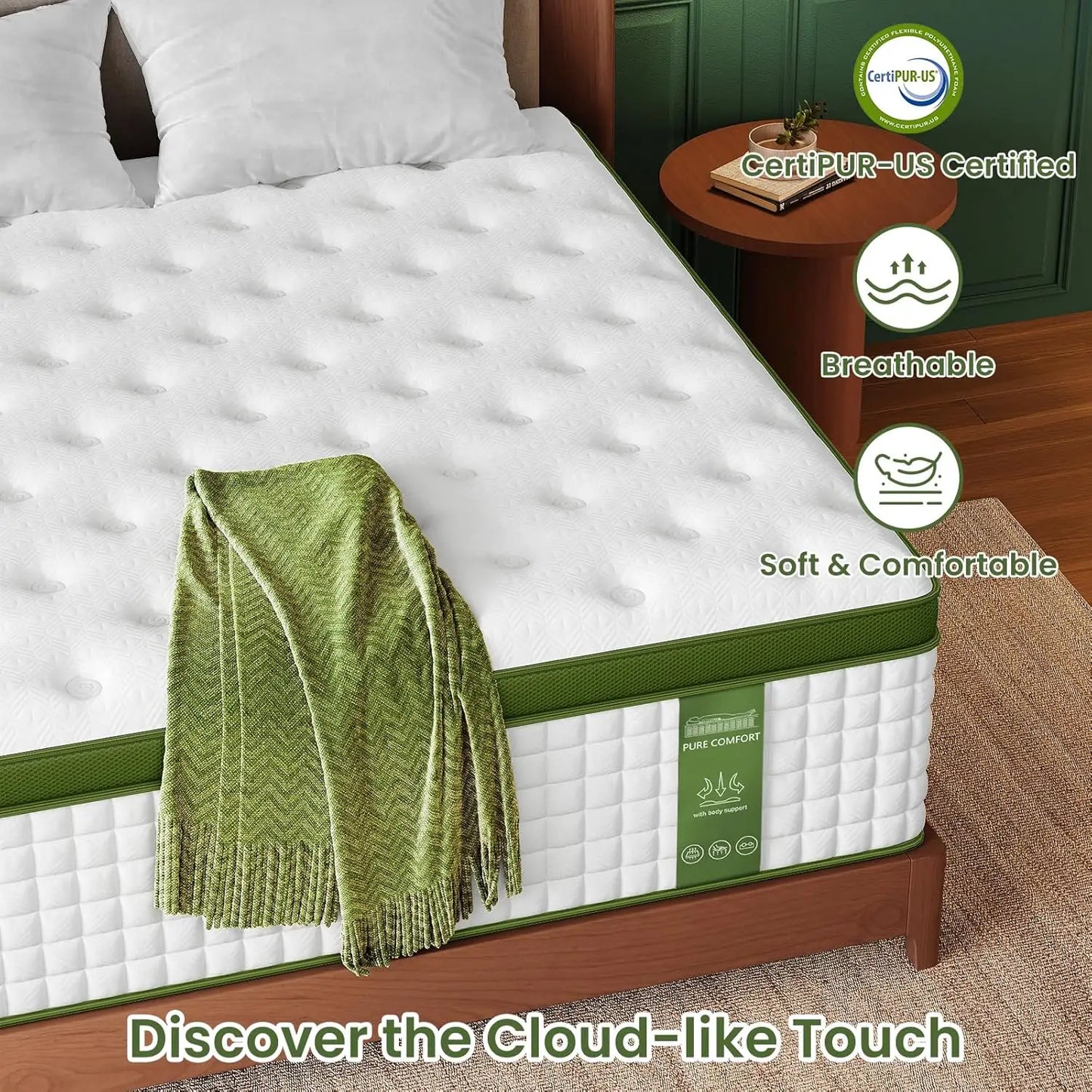BedStory Hybrid Mattress Gel Memory Foam and Pocket Springs