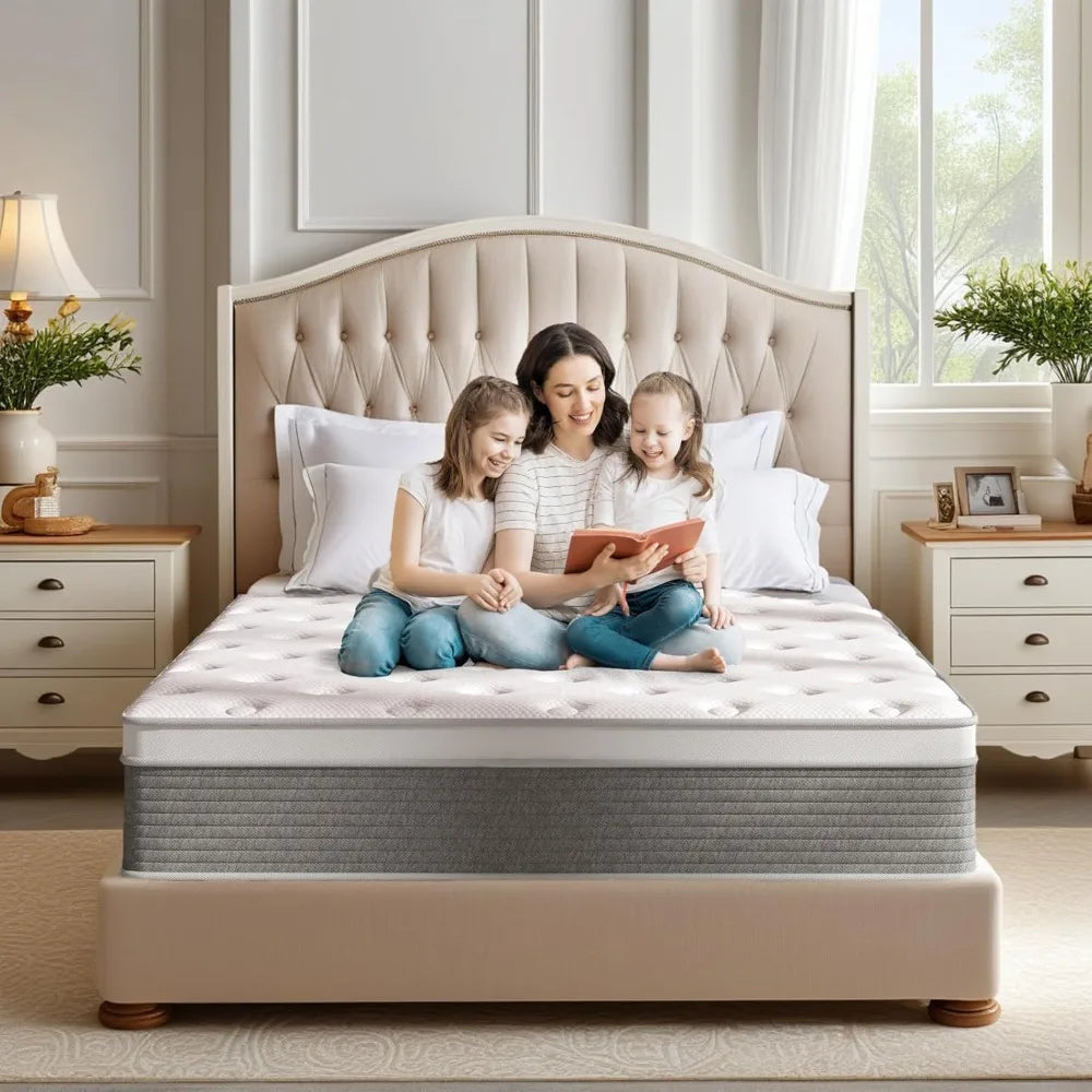 TIFICY Memory Foam Pocket Spring Mattress Medium Firm
