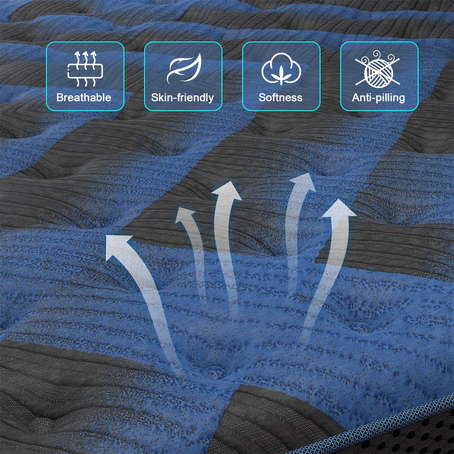 Gel Memory Foam Hybrid Pocket Spring Mattress In A Box