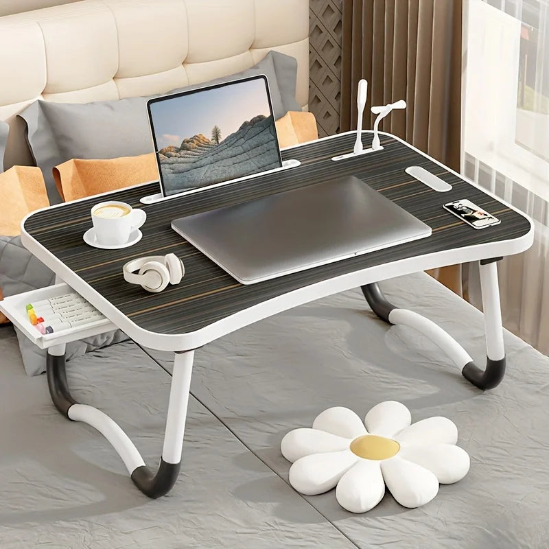 DYJ DAYIKA-S Foldable Laptop Desk With USB Light Cup Holder