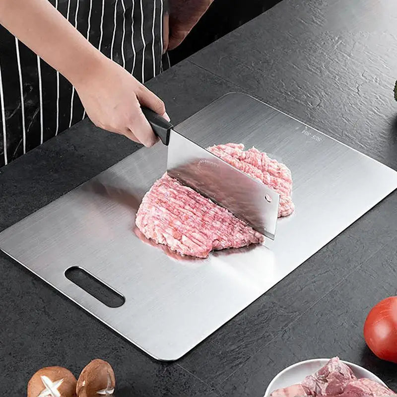 Titanium Double Sided Kitchen Cutting Board With Chop Mat