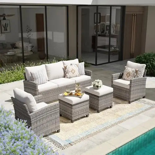 Modular Wicker Outdoor Patio Sectional Sofa Set PE Rattan