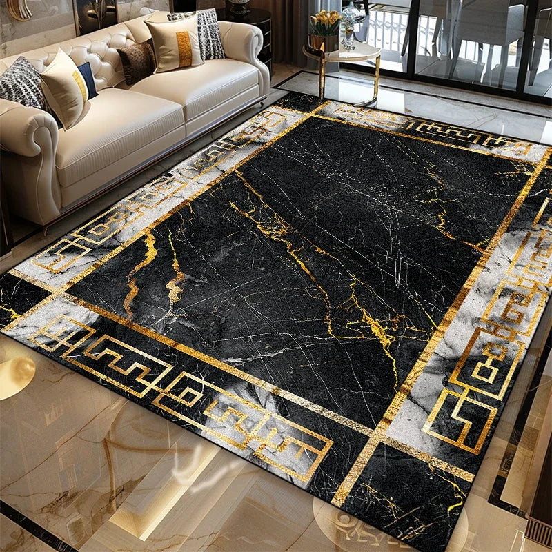 Hign-concerned Nordic Marble Area Rug For Living Room