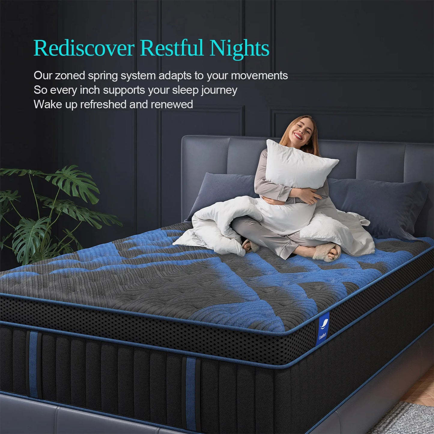 Gel Memory Foam Hybrid Pocket Spring Mattress In A Box
