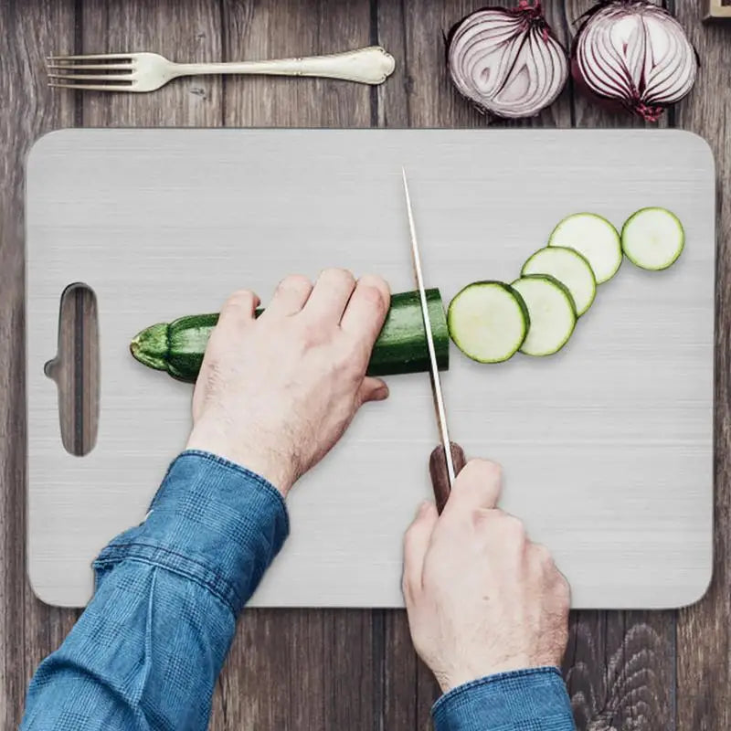 Titanium Double Sided Kitchen Cutting Board With Chop Mat