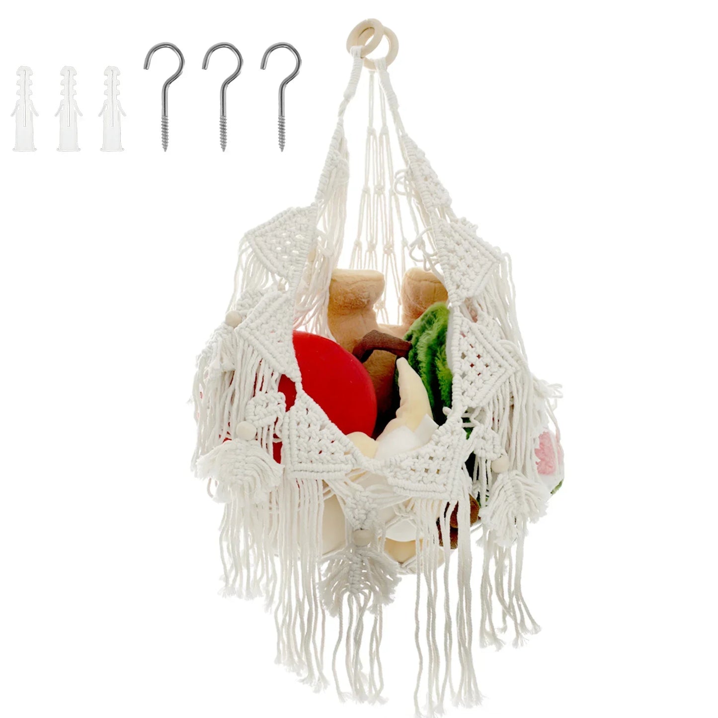 General Use Stuffy Hammock Stuffed Animal Toy Cotton Rope