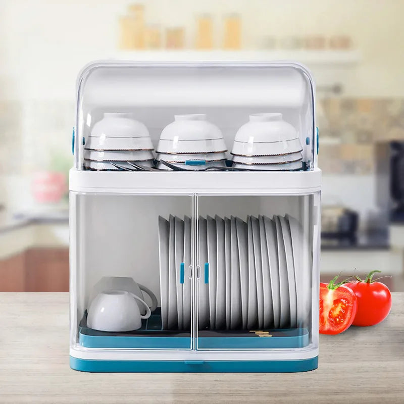 Hign-Concerned Dish Rack Drain Board With Lid Cover