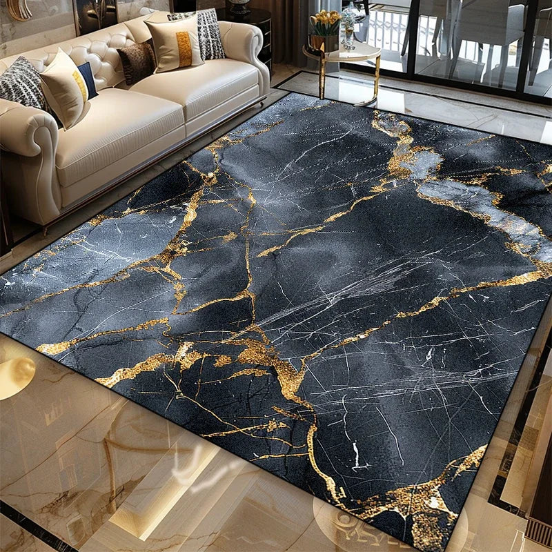 Hign-concerned Nordic Marble Area Rug For Living Room