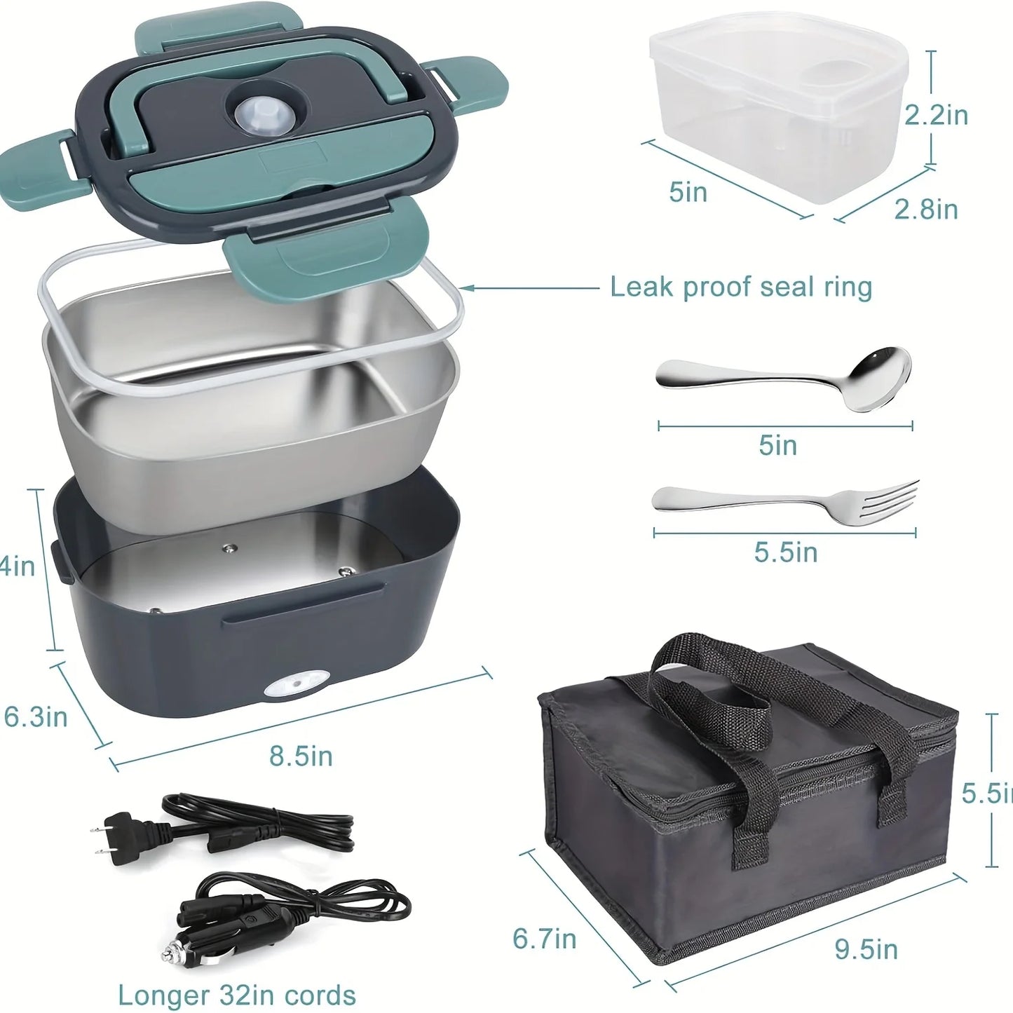 DUTRIEUX Electric Lunch Box Warmer 60W Portable Car Home