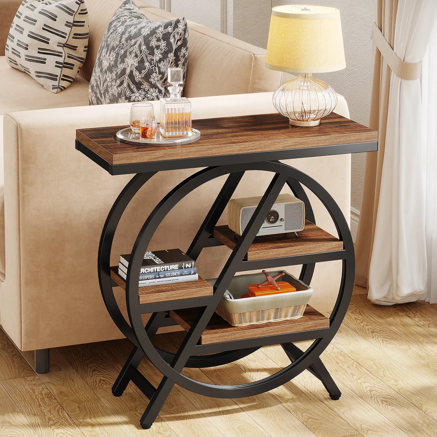 Tribesigns End Table 3 Tier Side Table With Storage