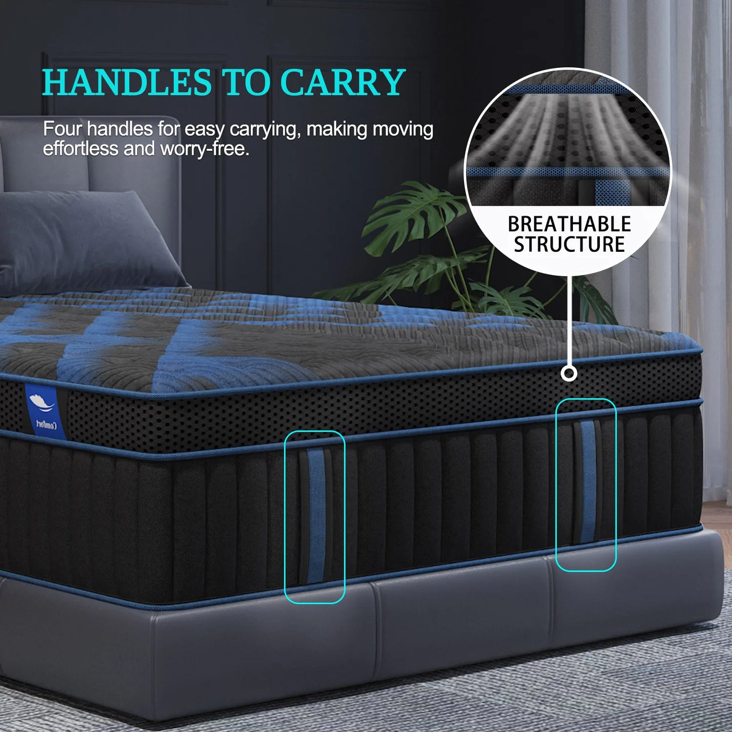 Gel Memory Foam Hybrid Pocket Spring Mattress In A Box