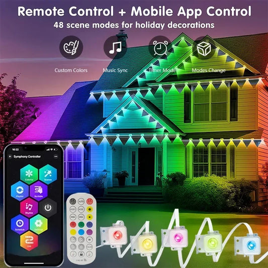 MIMIRGB Smart Outdoor LED String Lights Bluetooth Controller