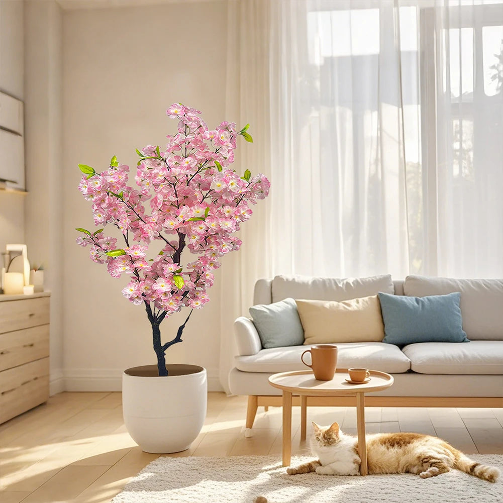 Twisterckcn Artificial Cherry Blossom Tree For Indoor Decor