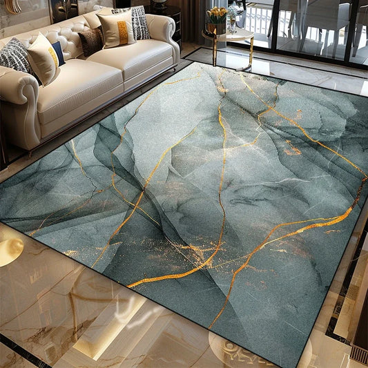 Hign-concerned Nordic Marble Area Rug For Living Room