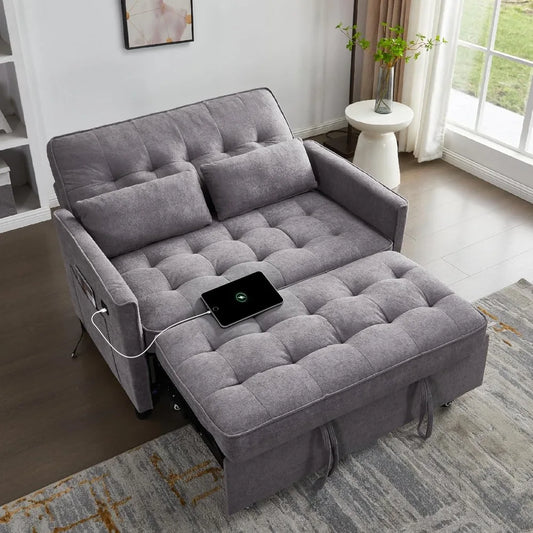 ANGDUO Convertible Sofa Bed 3 In 1 Pull Out Couch Loveseat