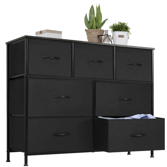 JHK Dresser With 7 Fabric Drawers Organizer Storage Cabinet