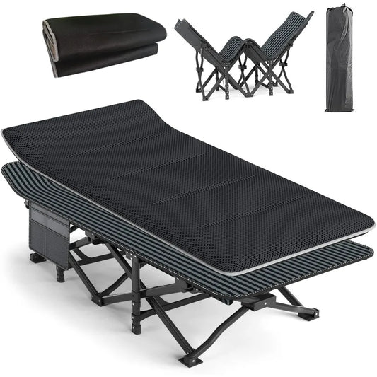 Lightweight Folding Camping Cot For Adults With Cushion