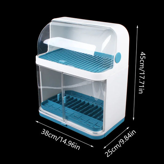 Hign-Concerned Dish Rack Drain Board With Lid Cover