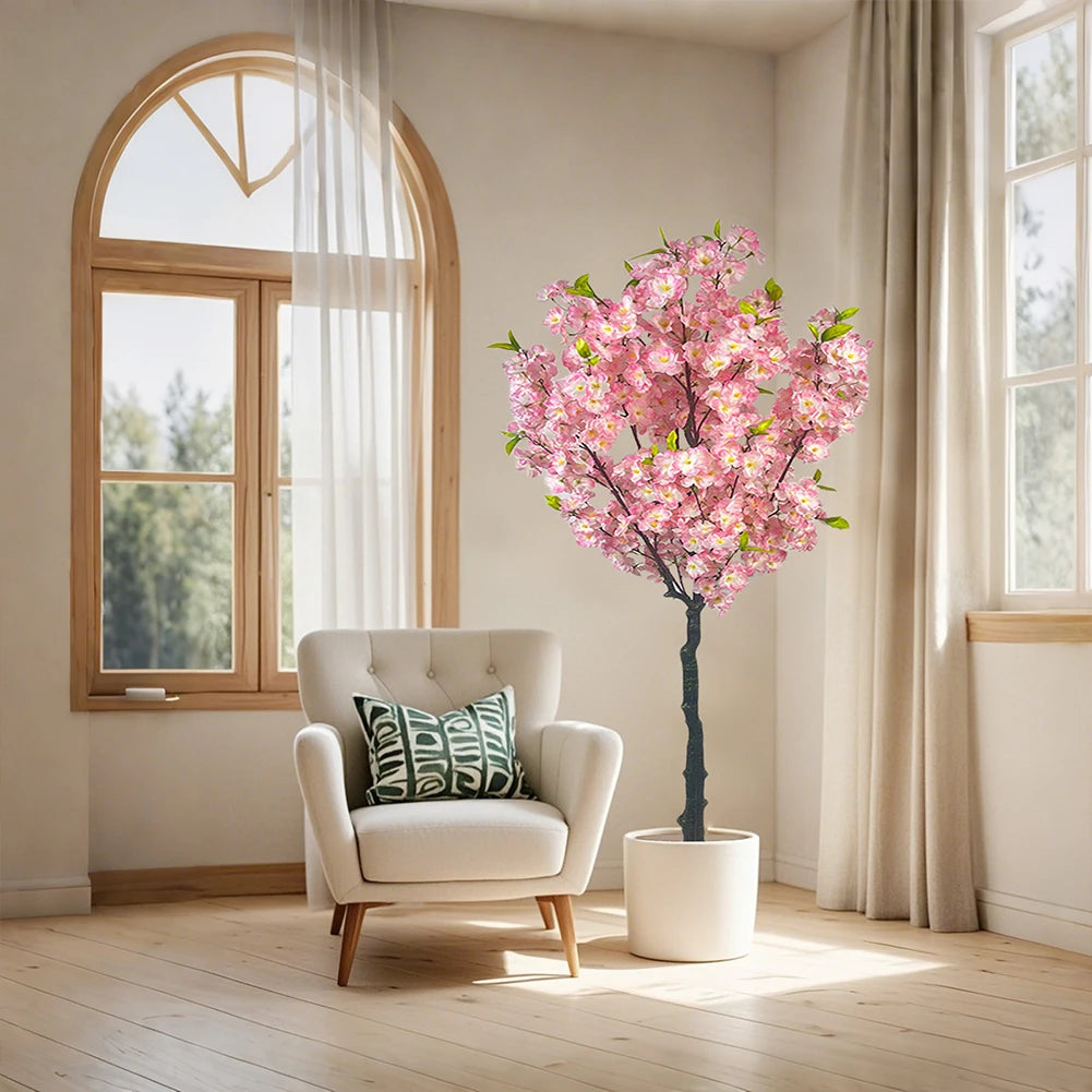 Twisterckcn Artificial Cherry Blossom Tree For Indoor Decor