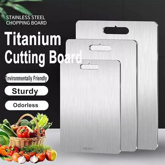 Titanium Double Sided Kitchen Cutting Board With Chop Mat